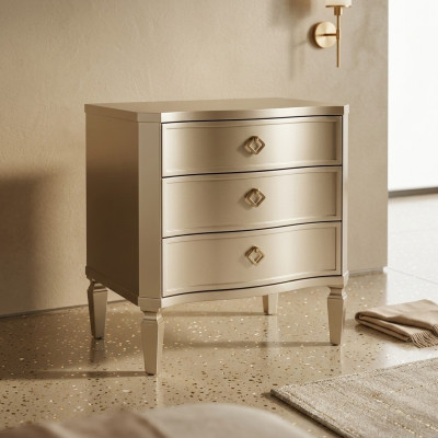 Beistell Schlaf Zimmer Metall Glanz Tische Konsolen Design Nacht Tisch Konsole