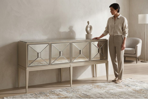 Wohnzimmer Holz NEU Modern Luxus Design Kommode Möbel Sideboard