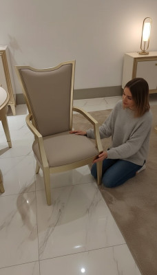 Luxus Sessel Stuhl Holz Möbel Einrichtung Hotel Lehnstuhl Stühle Neu Esszimmer