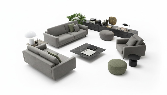 Sitzgarnitur 331 Sitzer Modern Holz exklusives Design Möbel Sessel Sofagarnitur