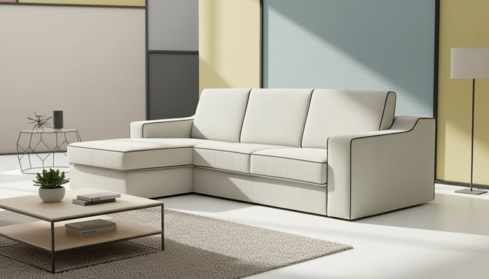 Design Textil Moderne Couch Luxus Ecksofa L-Form Möbel Polster Beige alfitalia