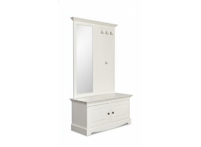 Garderoben Set Schrank Schuhschrank Schrank Komplett Set Ständer Spiegel 2tlg.