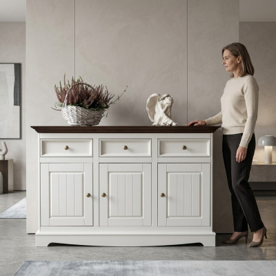 Anrichte Kommoden Regal Holz Schrank Anrichte Landhaus Kommodenschrank Anrichte