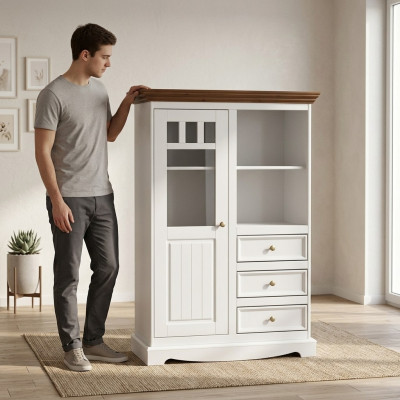 Kommodenschrank Holzschrank Wohn Zimmer Holz Design Klassische Kommode Kommoden