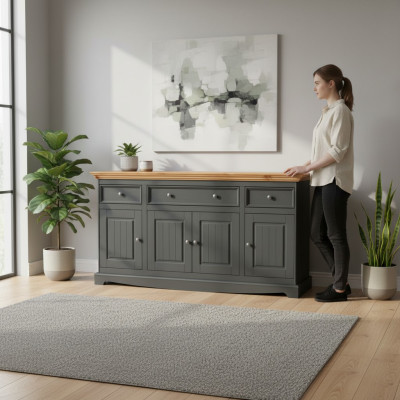 Design Klassisch Kommode Kommoden Holz Anrichte Klassisch Sideboard Hoch Schrank