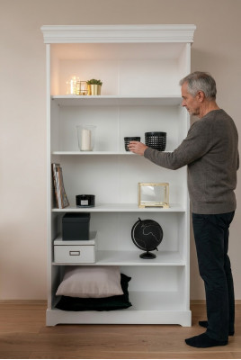 Klassisch Regal Wohnzimmer Schränke Holz Regale Bücherschrank Landhaus Stil