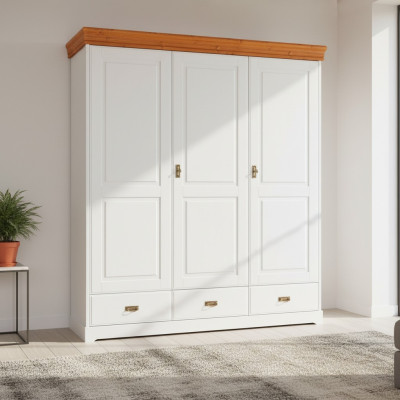 Kleiderschränke Landhaus Garderobe Kleiderschrank Holzschrank xxl Schrank Regal