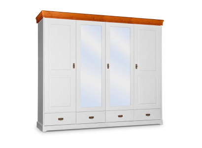 Kleiderschrank Landhaus Stil Schrank Kleider Schränke Holz Möbel Weiss Regal