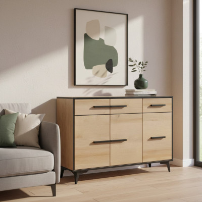 Luxus Schrank Holz Stil Möbel Holz Wohnzimmer Kommode Anrichte Vitrine Komoden