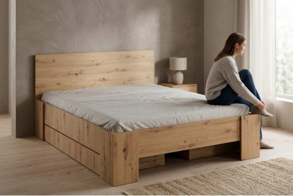 Klassisches Bett Betten Ehebett Doppelbett Holzbett Landhaus Schlafzimmer Hotel