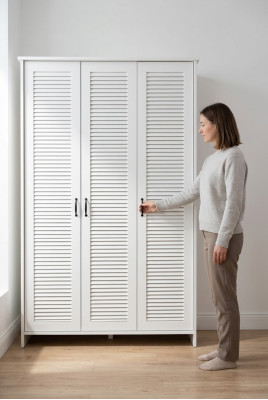 Kleiderschrank Art déco Stil Schränke Weiß Landhaus Möbel Schlafzimmer Schrank