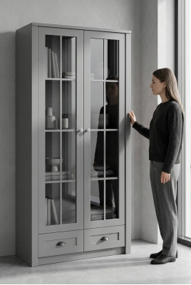 Vitrine Regal Aktenschrank Glasschrank Antik Luxus Schrank Holz Möbel Schränke