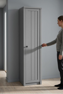 Anrichte Kommoden Regal Holz Schrank Mehrzweckschrank Schränke Holz Möbel Grau