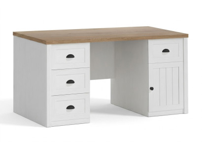 Schreibtisch Holz Holztisch Massiver Tisch Büromöbel Landhaus Büro Möbel Tische
