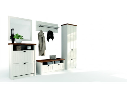 Garderobe Set Holz Aufbewahrung Türgarderobe 5tlg Neu Flur Garderoben Diele Set