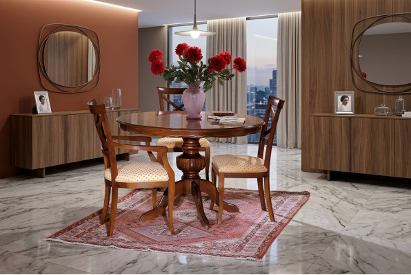 Echtholz Tisch Design Tische Holz Esszimmer Wohnzimmer klassisches Esszimmer neu