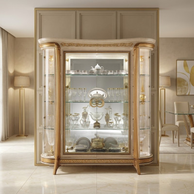 Vitrine Schrank Vitrinen Wohnzimmer Schränke Schau Design Italienische Möbel Neu