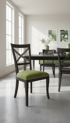 Design Stuhl Lehnstuhl Polster Moderne Esstisch Stühle Luxus Stoff Holz Möbel