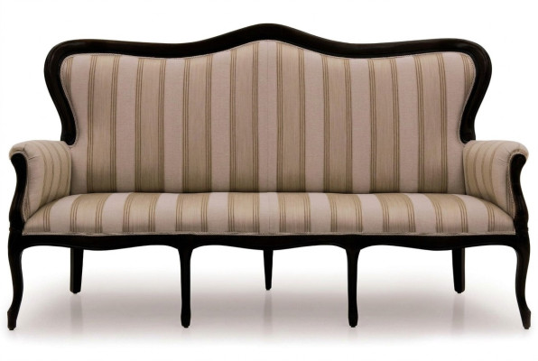 Design Dreisitzer Couch Polster Sofa Art déco 3er Sofas Zimmer Möbel Braune Sitz