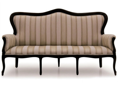 Design Dreisitzer Couch Polster Sofa Art déco 3er Sofas Zimmer Möbel Braune Sitz
