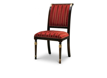 Stuhl Sitz Polster Stuhl Italien Luxus Esszimmer Stühle Textil Holz 1x Lehnstuhl