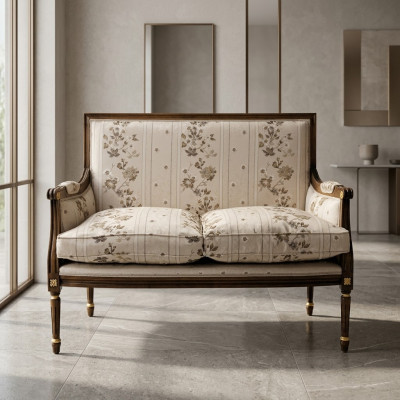 Sofa Zweisitzer Couch Klassische Neu Polster Textil Couchen Textilsofa