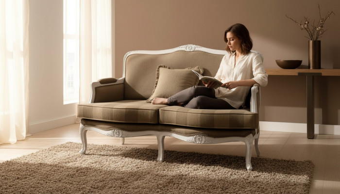 Design Polster Textil Sofas Couchen neues Doppelsofa Luxus Sofa 2 Sitzer Möbel