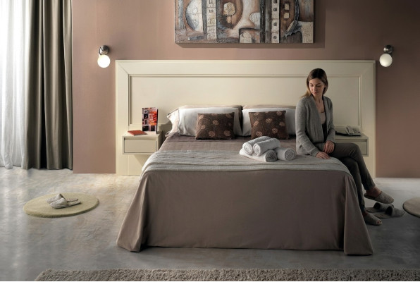 Design Moderne Luxus Möbel 4tlg. Set Hotel Einrichtung 2x Betten + Nachttisch