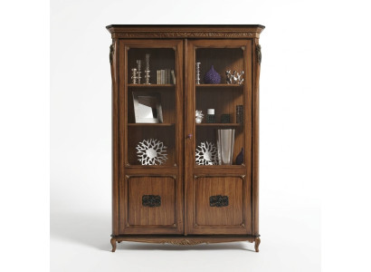 Klassische Möbel Italienische Möbel Holz Braun Vitrine Schicke Vitrineschrank