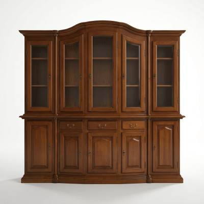 Möbel Klassische Regale Schränke Vitrinen Vitrine xxl Glas Schrank Anrichte Holz