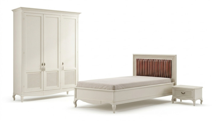 Möbel Neu Bett Nachttisch 3 tlg. Schlafzimmer Set Design Art déco Luxus Betten