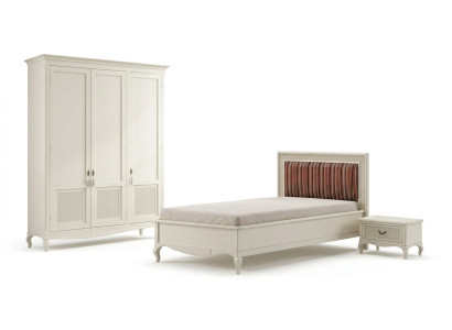 Möbel Neu Bett Nachttisch 3 tlg. Schlafzimmer Set Design Art déco Luxus Betten