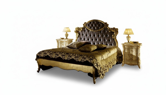 Klassisches Bett Luxus Betten Chesterfield Schlafzimmer Hotel Barock Möbel Neu