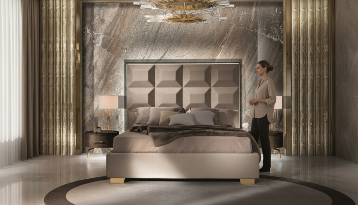Design Modern Luxus Schlafzimmer Nachttisch Betten Bett 3tlg. Schlafzimmer Set