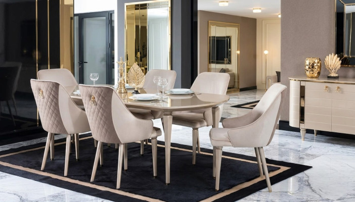 Möbel Esszimmer Tische Einrichtung Esstisch Luxus Tisch Massiv Holz Esstische