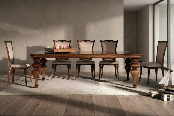 Tisch Möbel Esstisch Naturholz Retro Style Esszimmer Wohnzimmer Esstische Holz