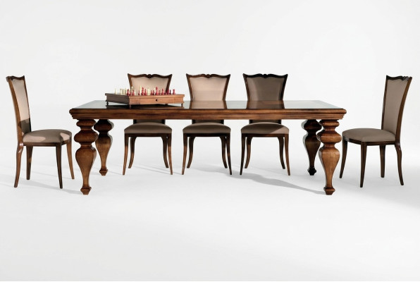 Tisch Möbel Esstisch Naturholz Retro Style Esszimmer Wohnzimmer Esstische Holz