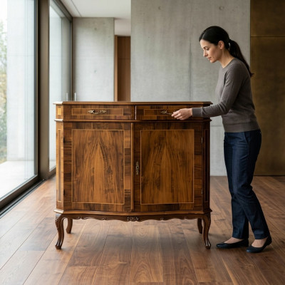 TV Bücherregal Bücherregal für Wohnzimmer Design Regal Braun in Holz Regale