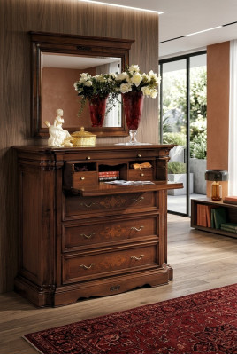 Sideboard Anrichte Holz Kommode mit 4 Schubladen Schubladenschrank Schrank Neu