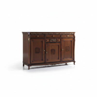 Kommode Anrichte Sideboard Braun Massiv Holz Schrank Möbel Kommoden Sideboards