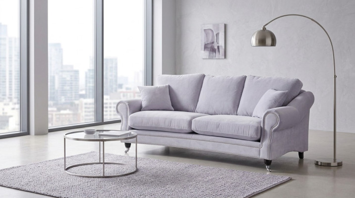 Sofa 3 Sitz Couch Polster Sofas Couchen Wohnzimmer Design Textil Dreisitzer