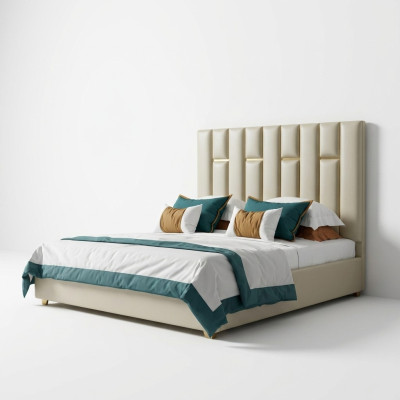 Luxus Schlafzimmer Doppelbett Bett 150/180x200cm Metall Neu Hotel