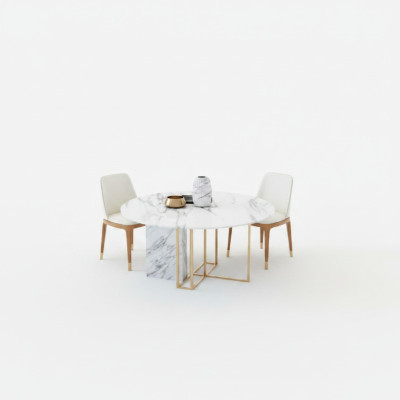 Design Esstisch Holz mit Edelstahl Elementen Deko Tische Esszimmer Möbel