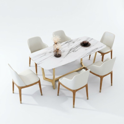 Esstisch Garnitur Stuhl Set 6 Stühle Tisch Esstische Tische Esszimmer Set