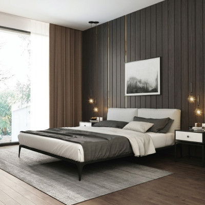 Polsterbett Betten Bett Hotel Polster Designer Doppel Luxus Deko Design