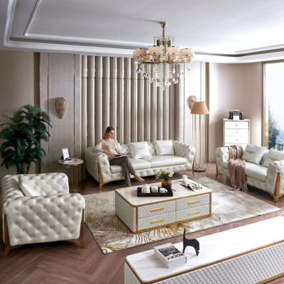 Italienische Luxus Möbel Wohnzimmer Sitz 3+2+1 Sofagarnitur Möbel Couch