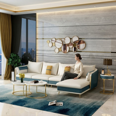 Wohnlandschaft L-Form Ecksofa Couch Design Polster Garnitur Sofa Ecke Neu