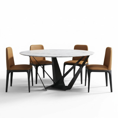 Runder Luxus Esstisch Designer Esstische 130cm Konferenz Rund Tische