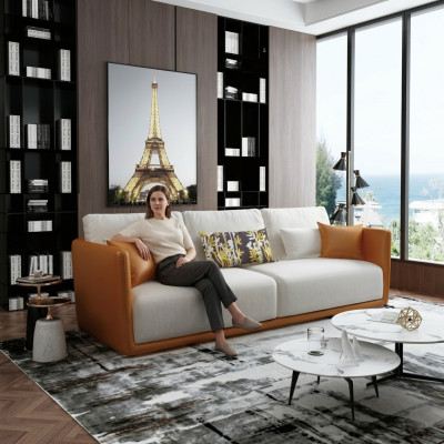 Sofa 4 Sitzer mit Couchtisch Big XXL Couch Sofas Couchen Wohnzimmer