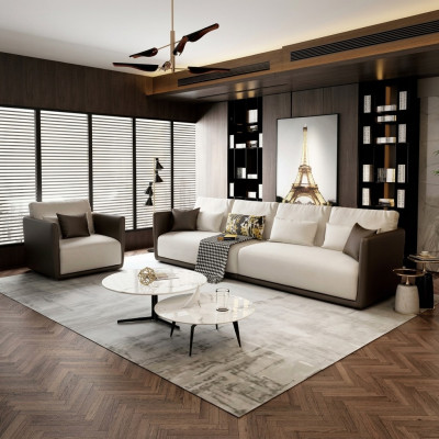 Komplett Set Sofagarnitur 4+1 Sitz Couch Tisch Deko Design Wohnlandschaft